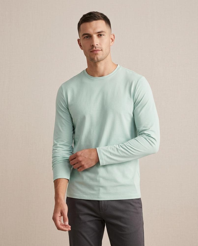 Lands Fashion - Kevon | Long-Sleeved Round-Neck T-Shirt Men