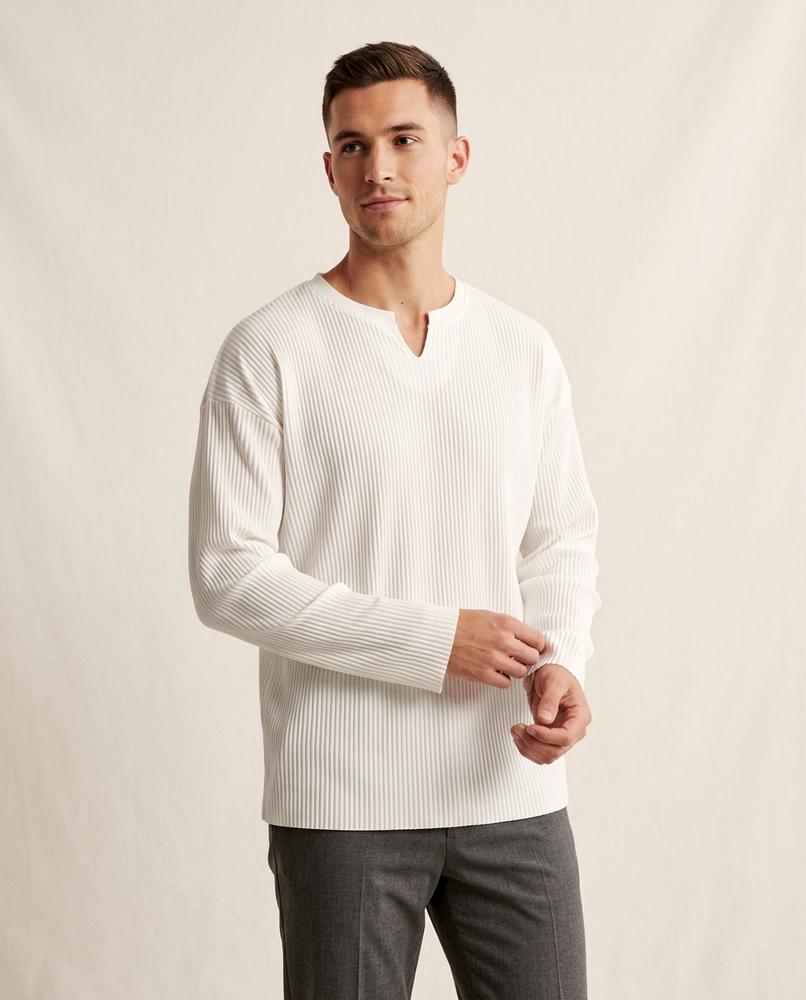 Lands Fashion - Linun | Ribbed Notched Sweater Men