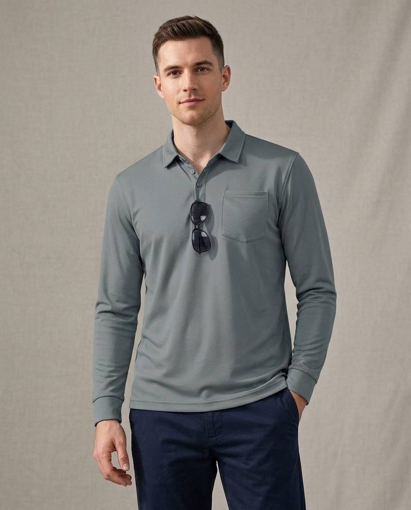Lands Fashion - Dusol | Long-Sleeved Pocketed Shirt Men