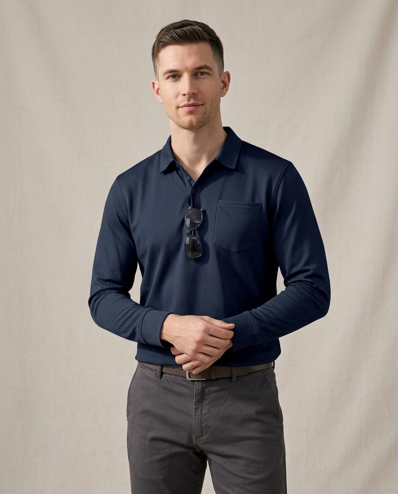 Lands Fashion - Dusol | Long-Sleeved Pocketed Shirt Men