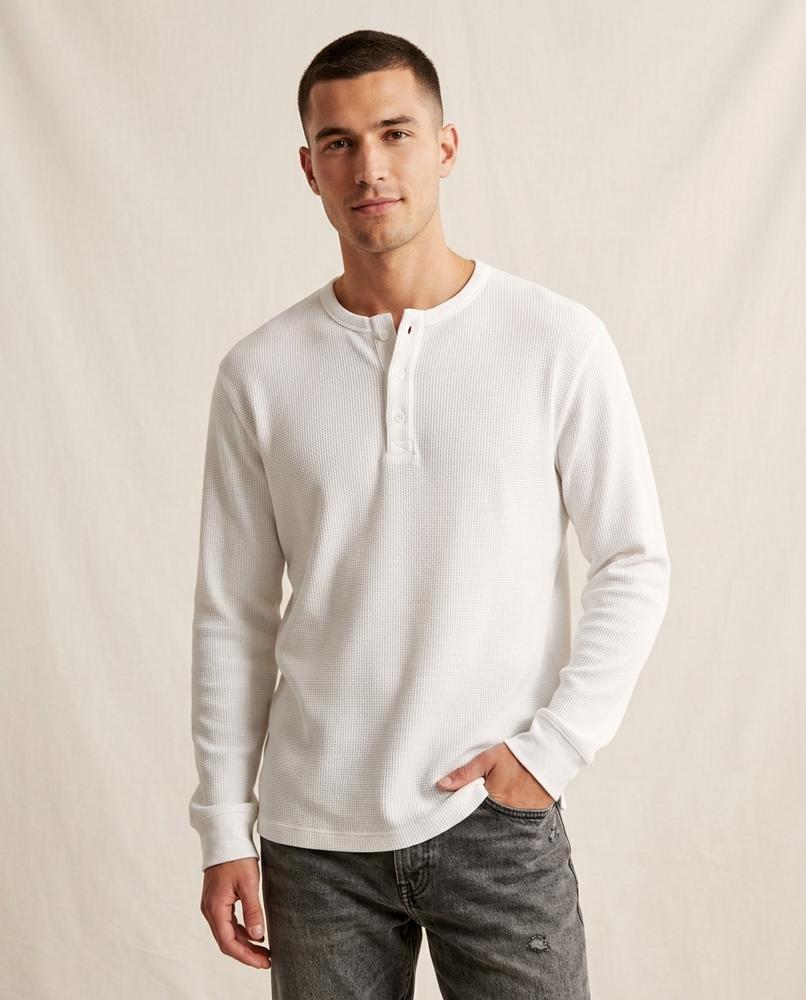 Lands Fashion - Rovum | Waffle-Knit Henley T-Shirt Men