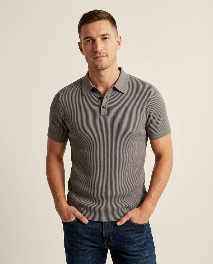 Lands Fashion - Kadat | Ribbed Short-Sleeved Shirt Men