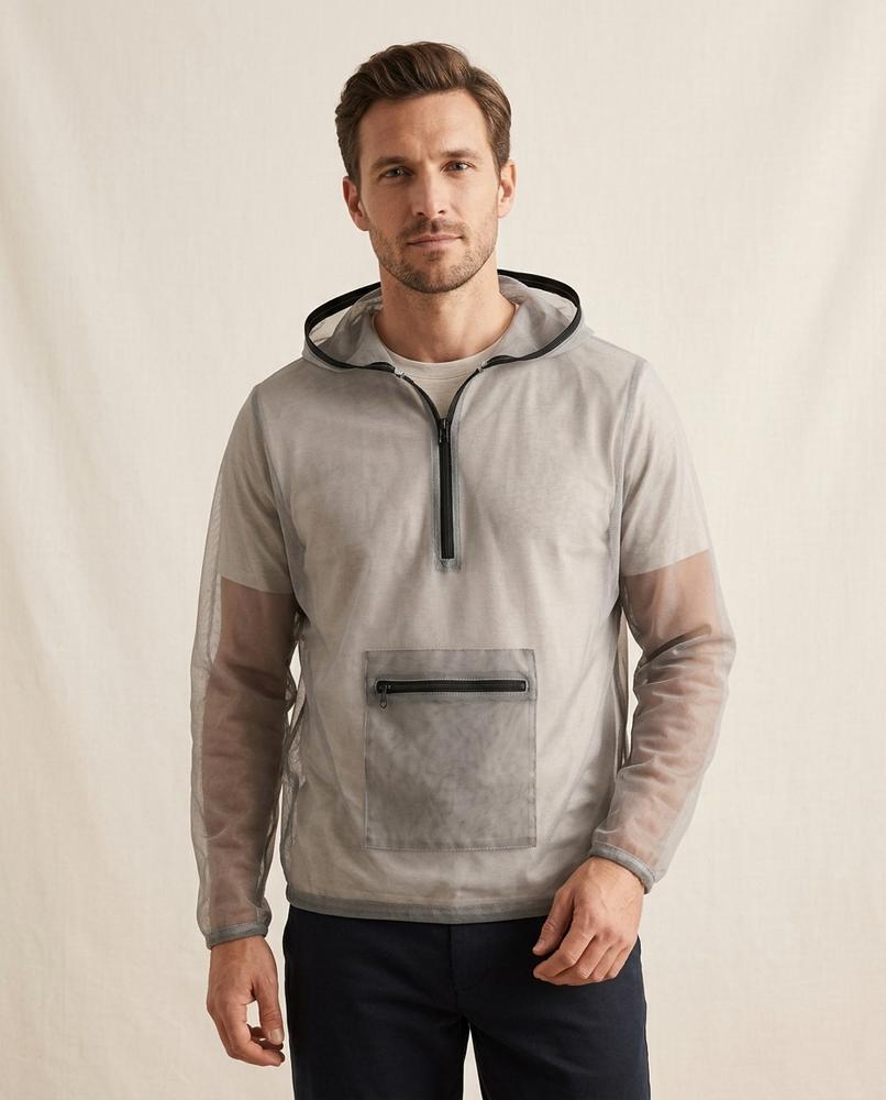 Lands Fashion - Suvin | Sheer Hooded Jacket Men