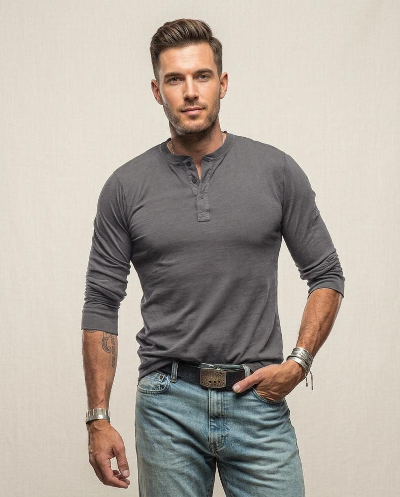 Lands Fashion - Dofim | Slim-Fit Buttoned Shirt Men