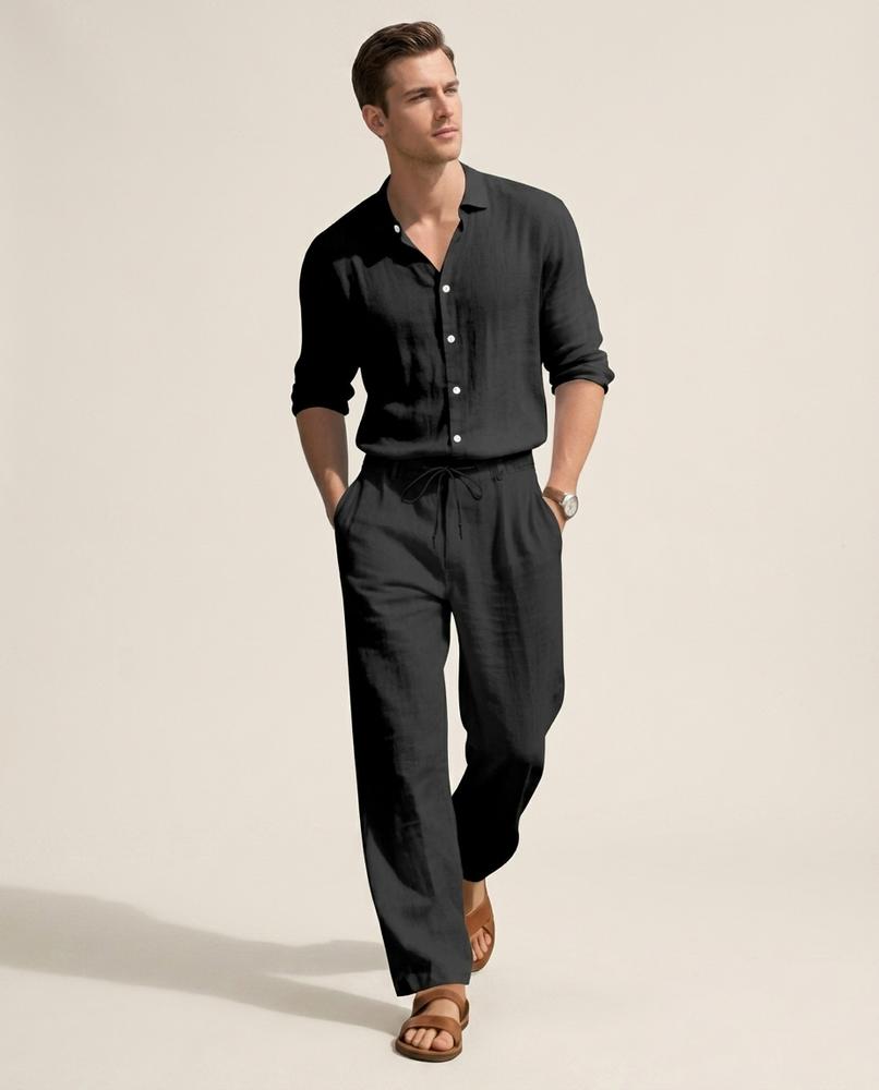 Lands Fashion - Dibul | Linen Relaxed-Fit Suit Men