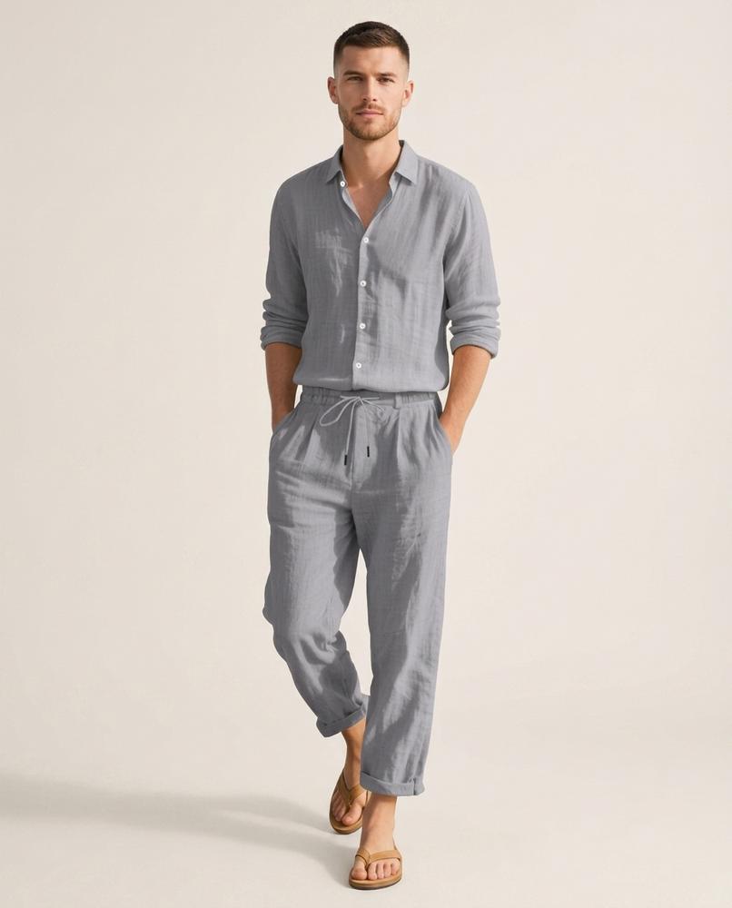 Lands Fashion - Dibul | Linen Relaxed-Fit Suit Men