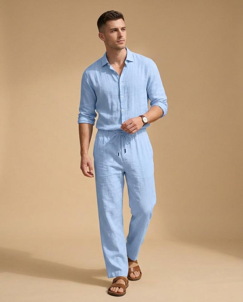Lands Fashion - Dibul | Linen Relaxed-Fit Suit Men