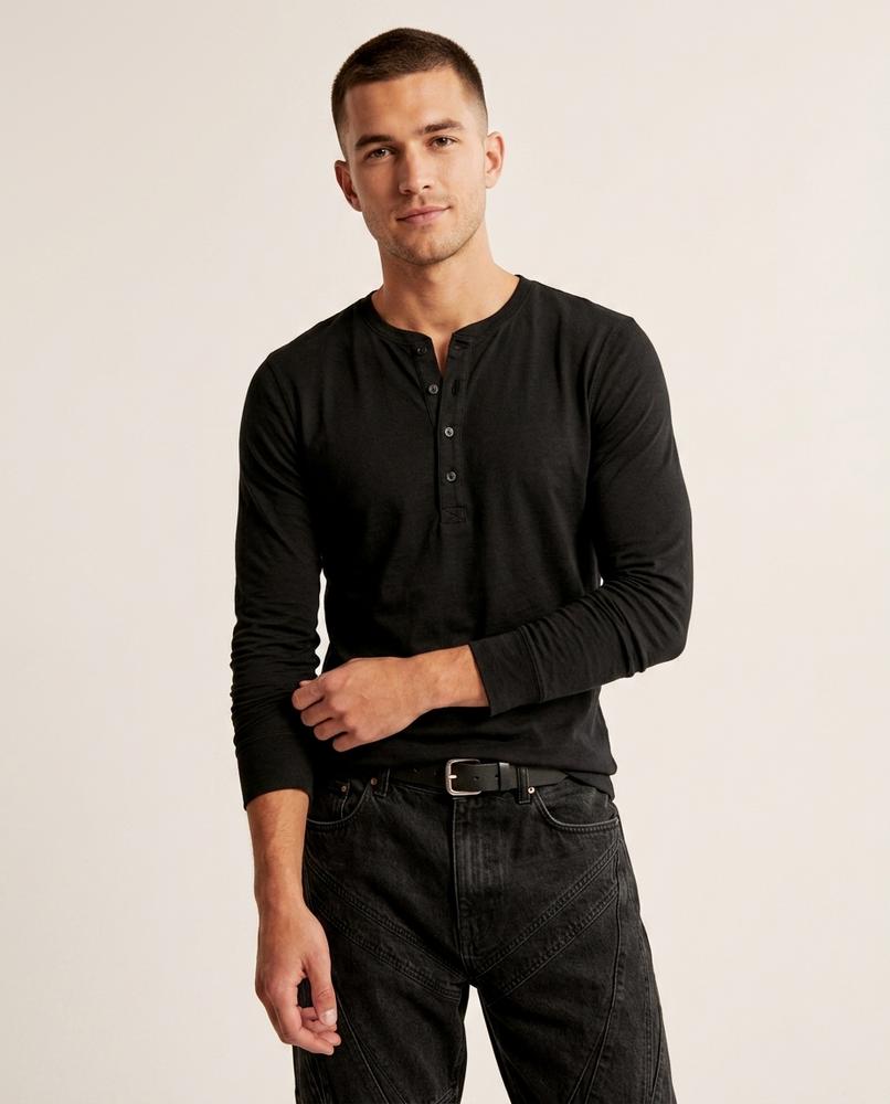 Lands Fashion - Yovil | Long-Sleeved Button-Placket T-Shirt Men