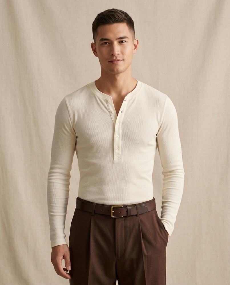 Lands Fashion - Yovil | Long-Sleeved Button-Placket T-Shirt Men