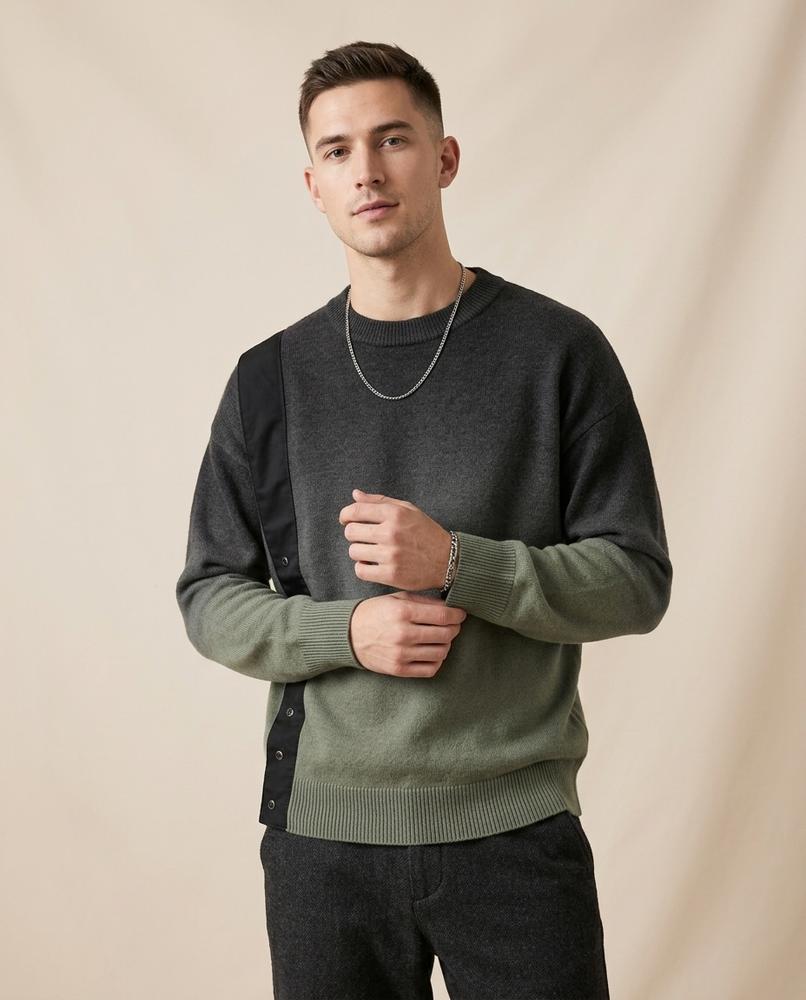 Lands Fashion - Yulim | Gradient Knitted Sweater Men