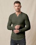 Lands Fashion - Depes | Ribbed Split-Neck Shirt Men