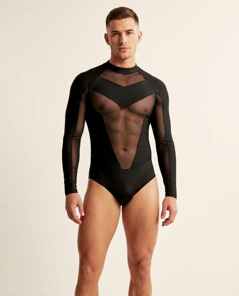 Lands Fashion - Tatun | Sheer-Panel Fitted Top Men