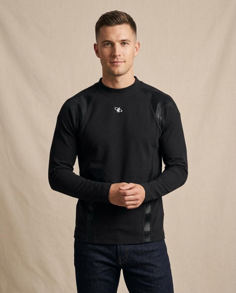 Lands Fashion - Dikos | Mock-Neck Long-Sleeved Top Men