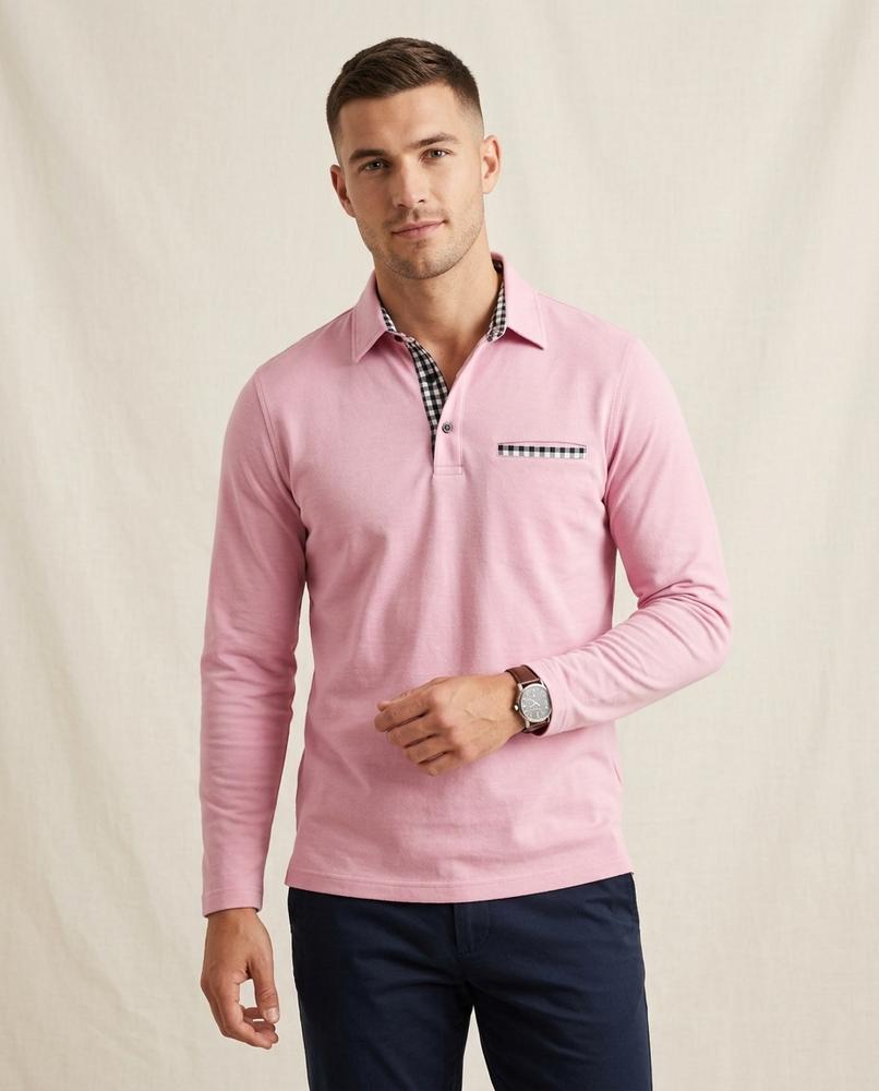 Lands Fashion - Dudor | Long-Sleeved Contrast-Trim Shirt Men