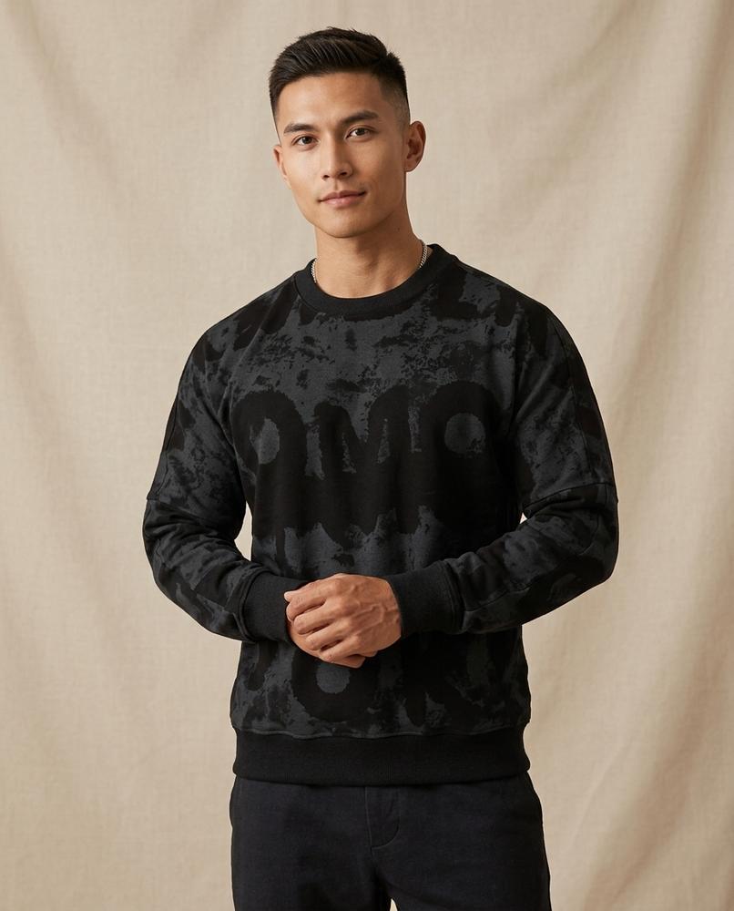 Lands Fashion - Lehud | Patterned Crewneck Sweatshirt Men