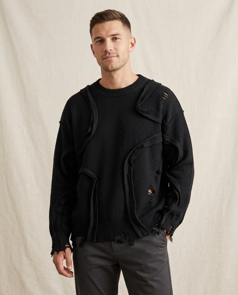 Lands Fashion - Lezak | Deconstructed Distressed Sweater Men