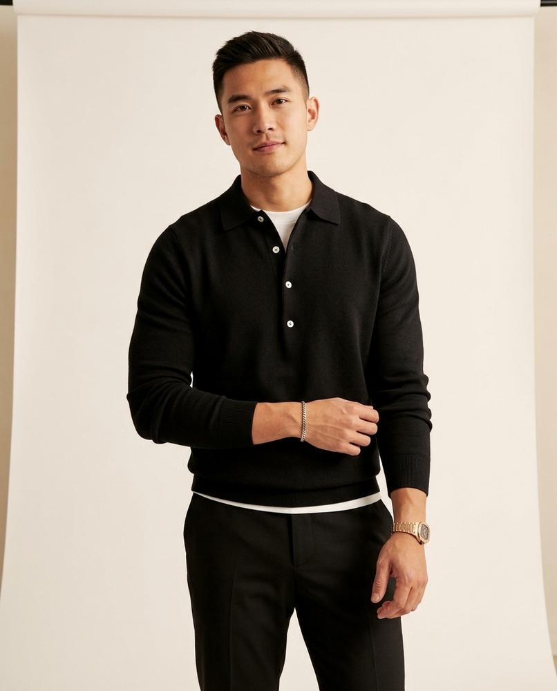 Lands Fashion - Vehuv | Buttoned Fine-Knit Sweater Men