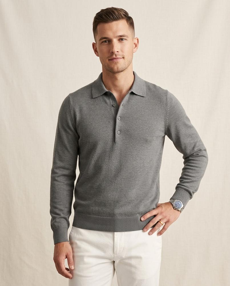 Lands Fashion - Vehuv | Buttoned Fine-Knit Sweater Men