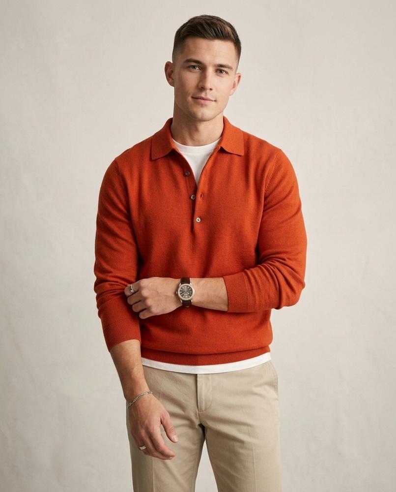 Lands Fashion - Vehuv | Buttoned Fine-Knit Sweater Men
