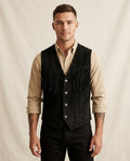 Lands Fashion - Nazul | Fringed Faux Suede Vest Men