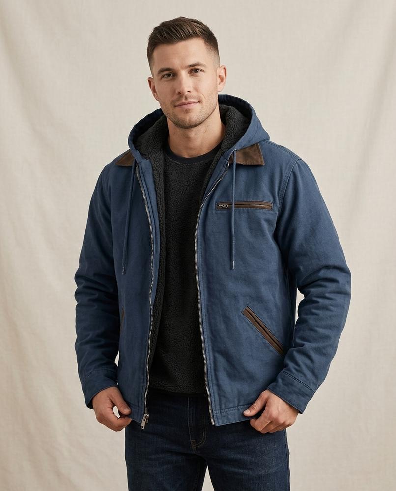 Lands Fashion - Yiwel | Hooded Lined Jacket Men