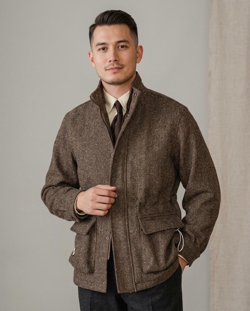 Lands Fashion - Rodos | Tweed Stand-Collar Jacket Men