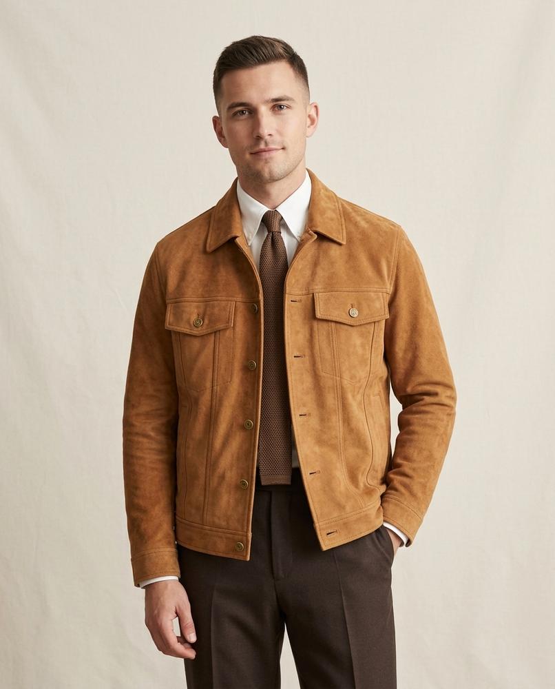 Lands Fashion - Sevul | Suede Button-Front Jacket Men