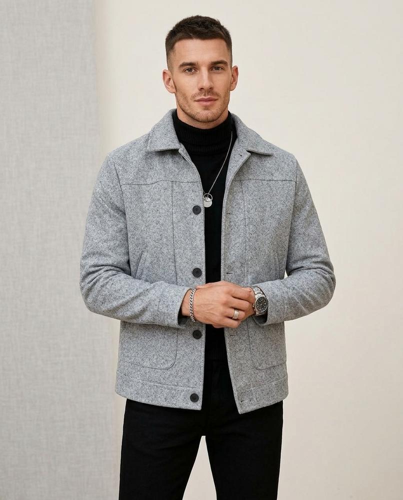 Lands Fashion - Yobam | Buttoned Textured Jacket Men