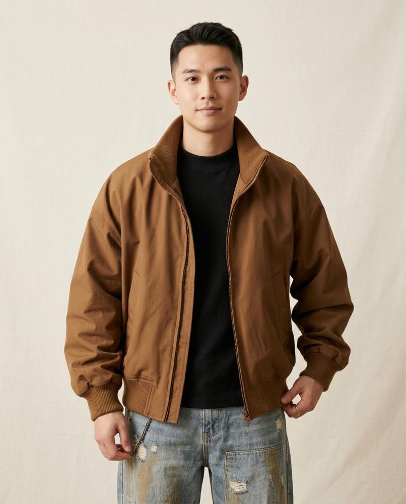 Lands Fashion - Cawel | Zip-Up Oversized Jacket Men