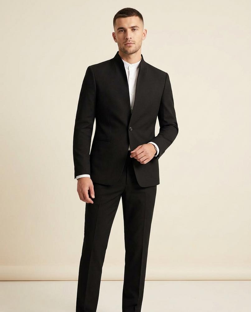 Lands Fashion - Sunen | Stand-Up Collar Slim Fit Suit Men