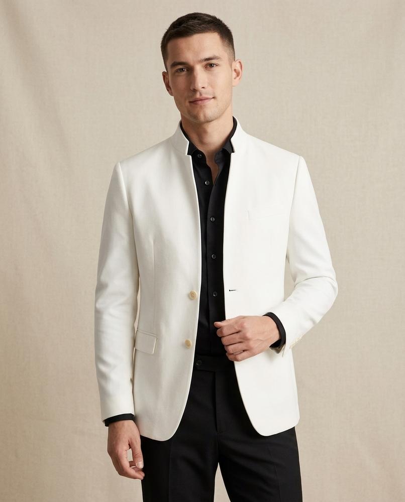 Lands Fashion - Sunen | Stand-Up Collar Slim Fit Suit Men