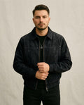 Lands Fashion - Ribin | Suede-Look Zip-Up Jacket Men