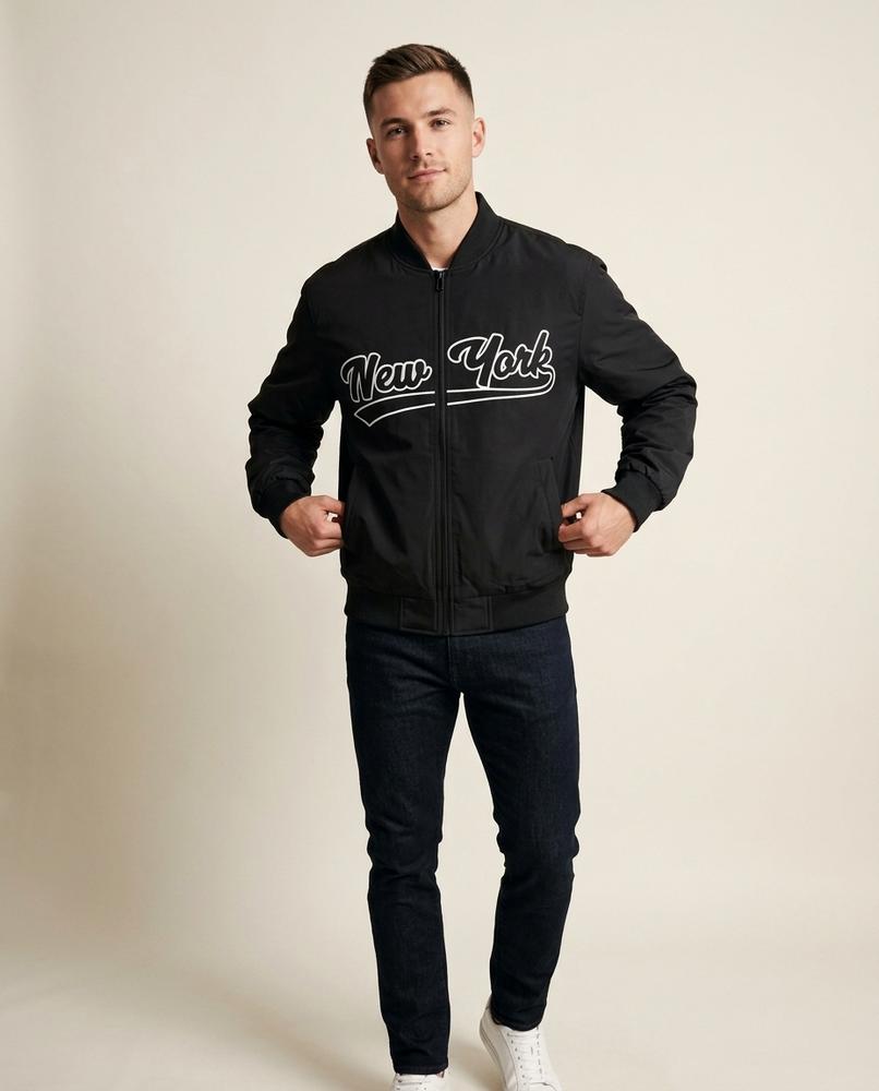 Lands Fashion - Lonik | Graphic Zip-Up Jacket Men