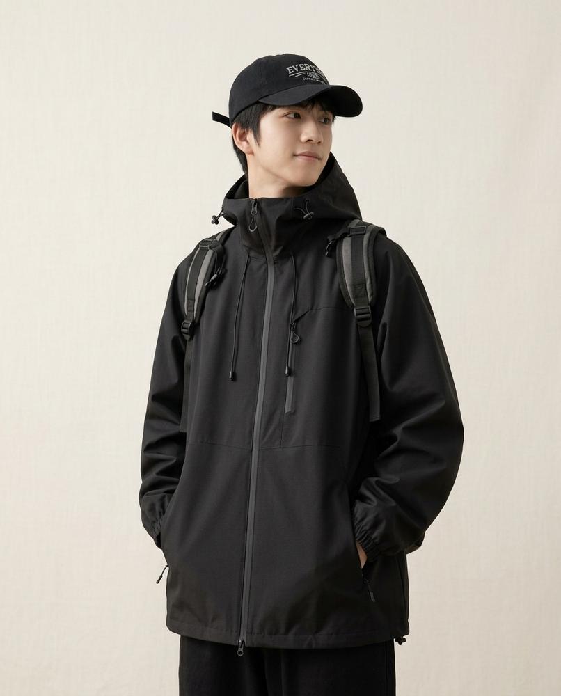 Lands Fashion - Letam | Hooded High-Collar Jacket Men