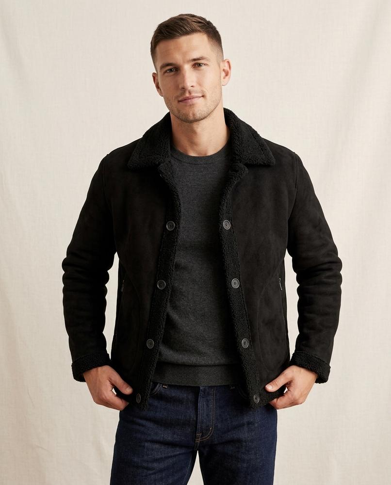 Lands Fashion - Mifod | Shearling-Lined Button-Front Jacket Men