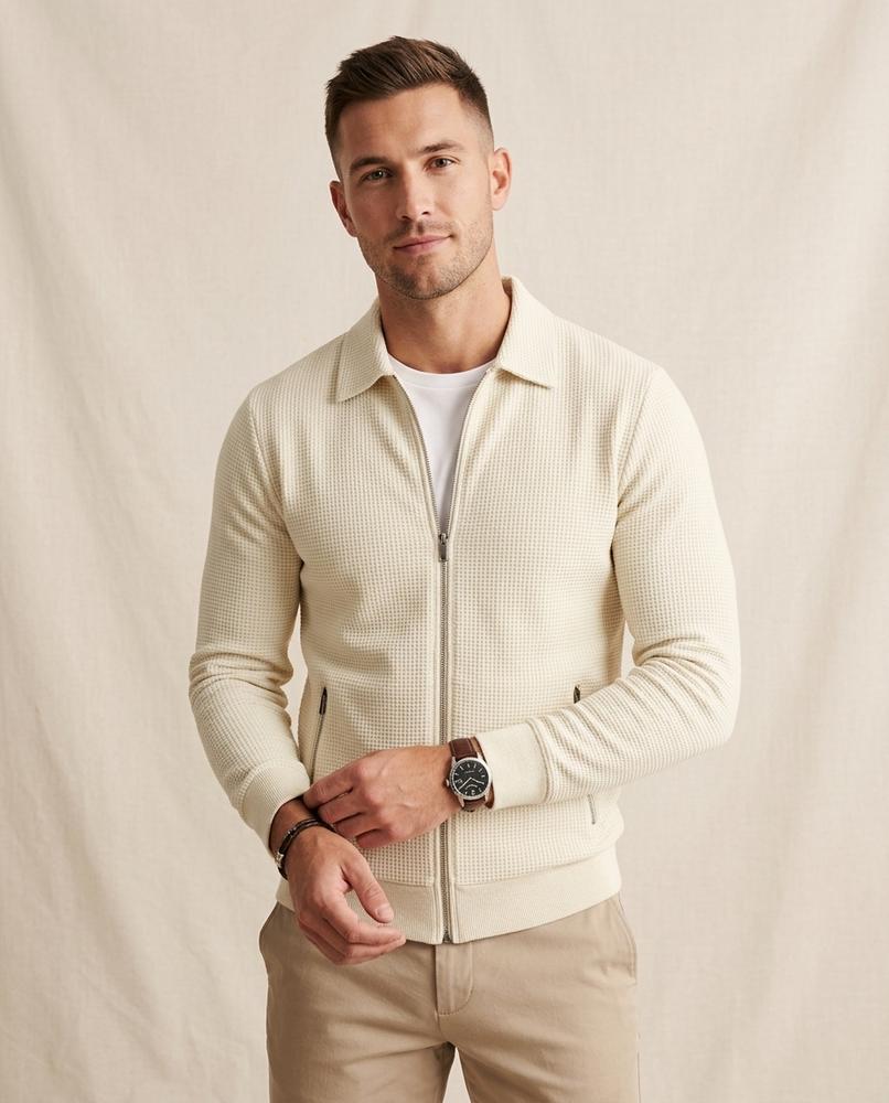 Lands Fashion - Suzak | Textured Zip-Up Jacket Men