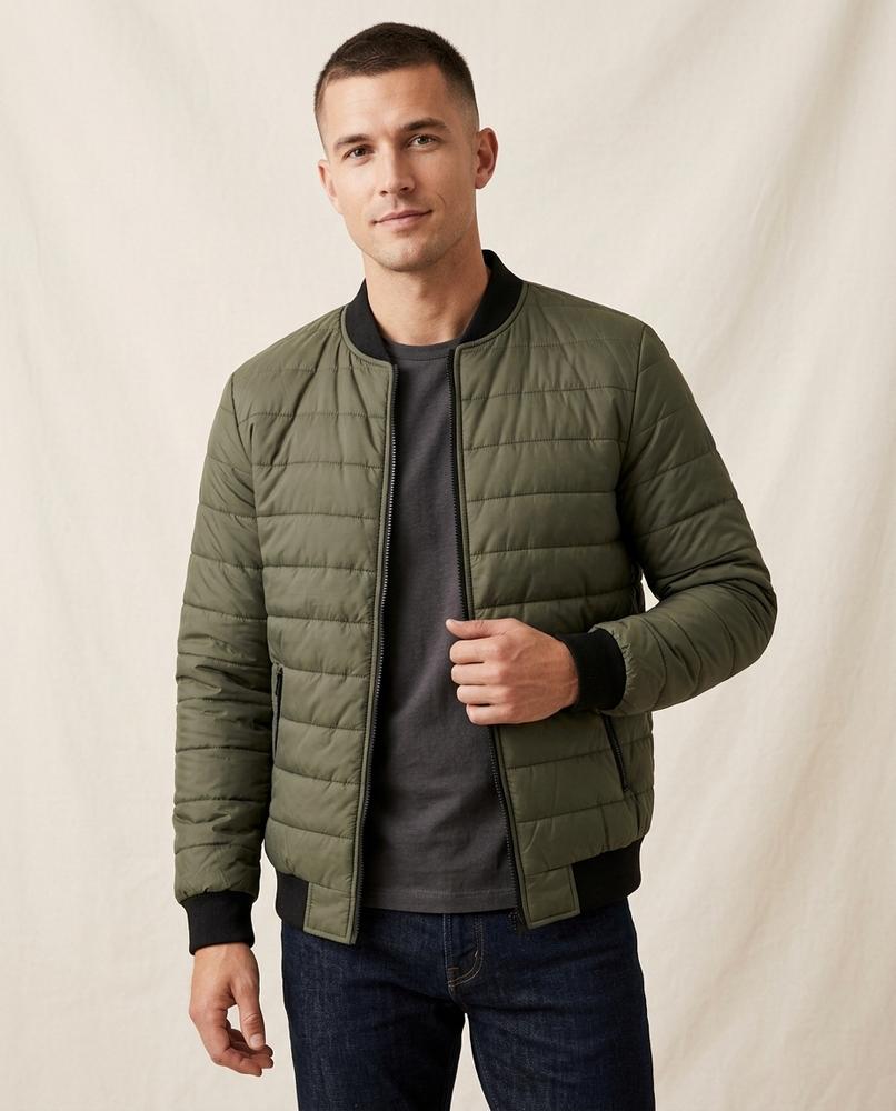 Lands Fashion - Euluv | Quilted Padded Jacket Men