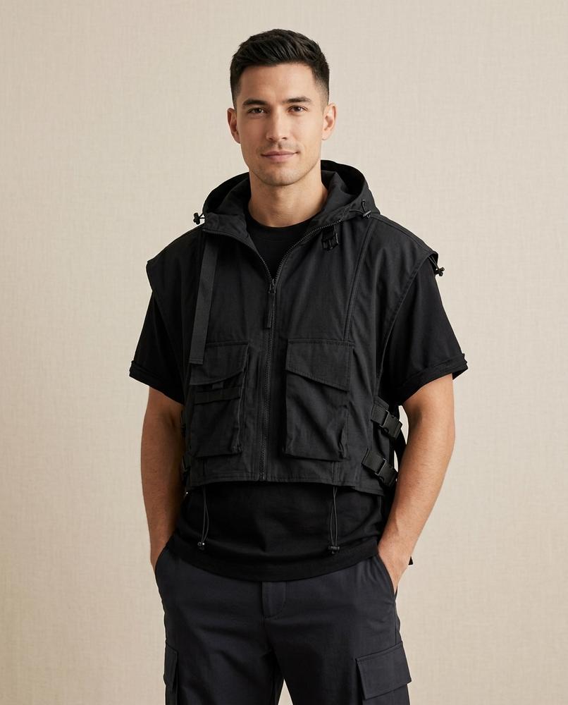 Lands Fashion - Lidon | Hooded Multi-Pocket Vest Unisex