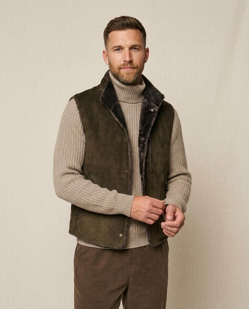 Lands Fashion - Zemit | Suede Lined Vest Men
