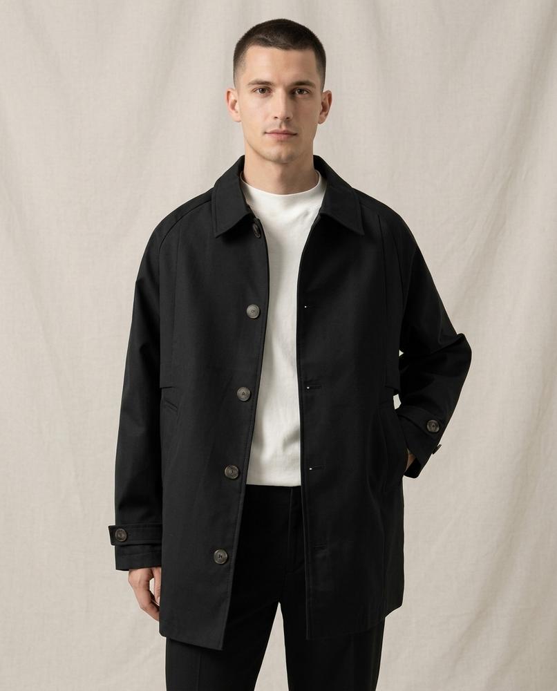Lands Fashion - Yonat | Button-Front Relaxed-Fit Coat Men