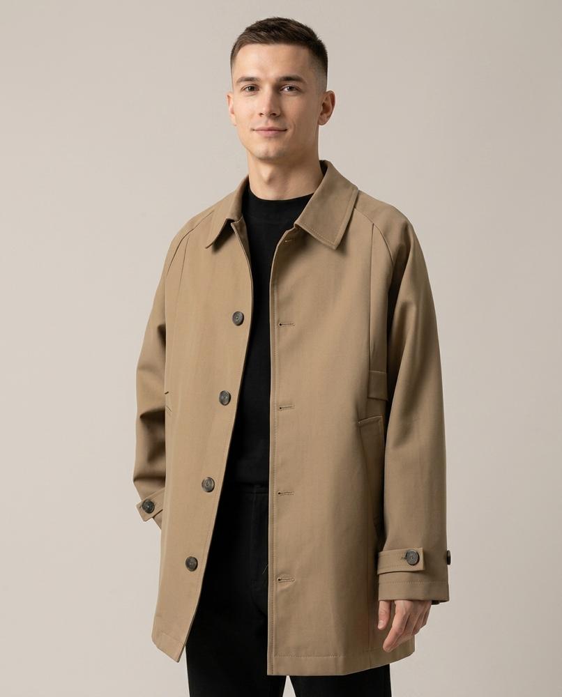 Lands Fashion - Yonat | Button-Front Relaxed-Fit Coat Men