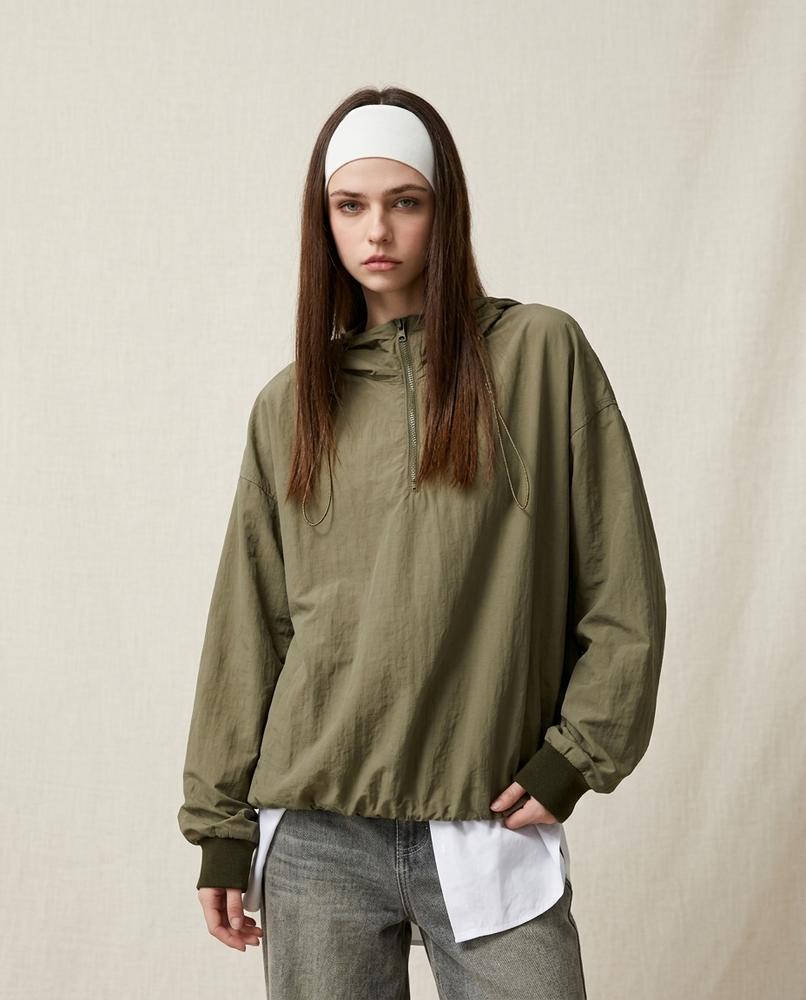 Lands Fashion - Tetom | Half-Zip Hooded Jacket Unisex