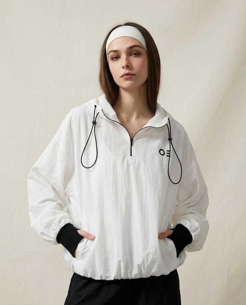 Lands Fashion - Tetom | Half-Zip Hooded Jacket Unisex
