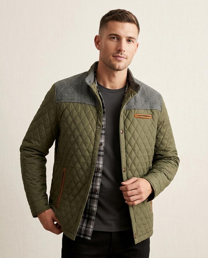 Lands Fashion - Nomit | Quilted Two-Tone Jacket Men