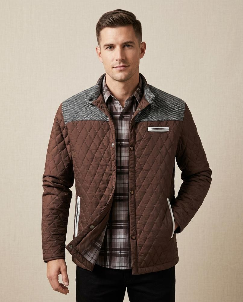 Lands Fashion - Nomit | Quilted Two-Tone Jacket Men