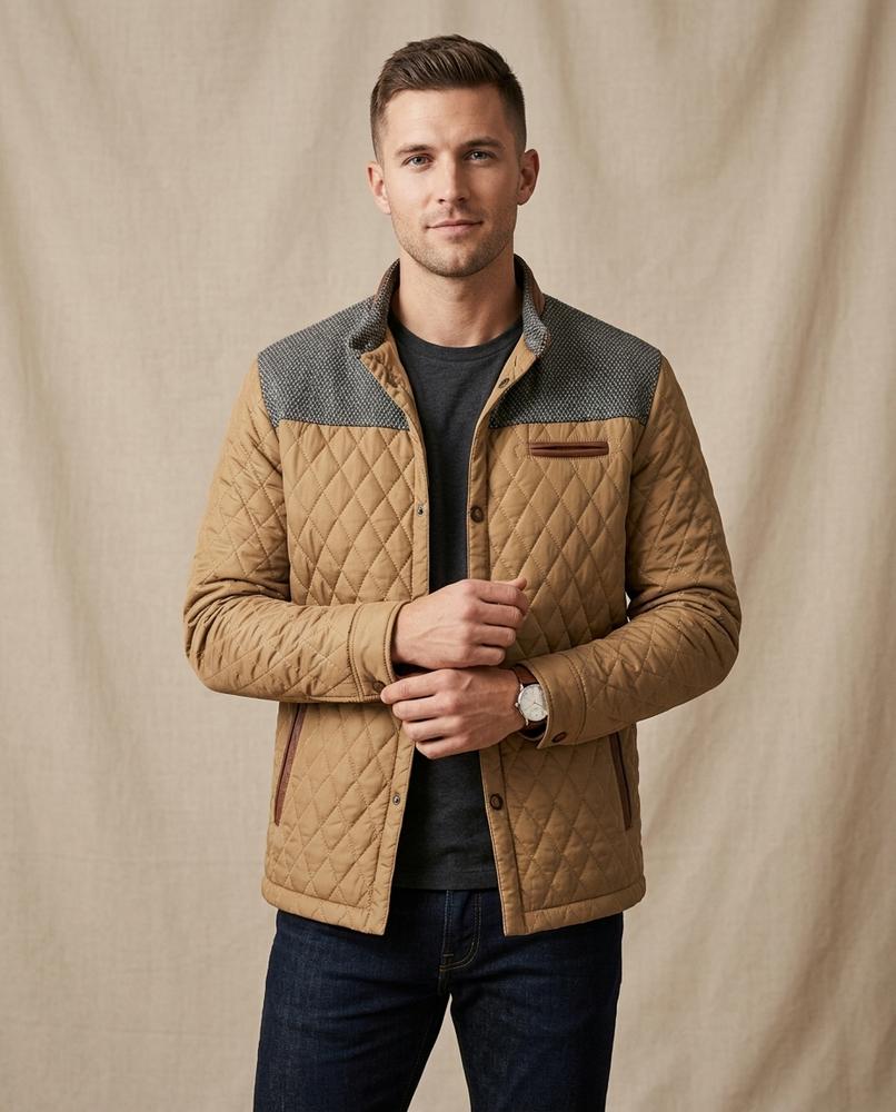 Lands Fashion - Nomit | Quilted Two-Tone Jacket Men