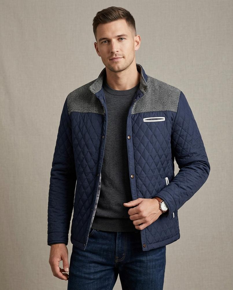 Lands Fashion - Nomit | Quilted Two-Tone Jacket Men