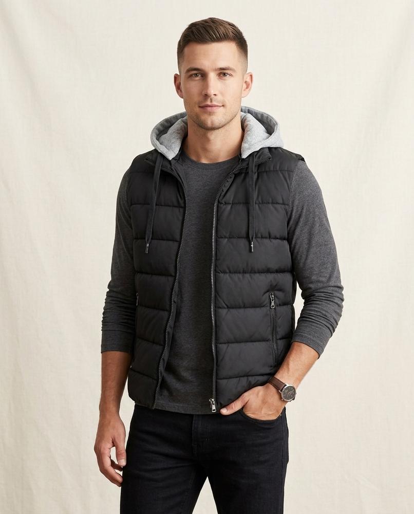 Lands Fashion - Zelid | Quilted Hooded Vest Men