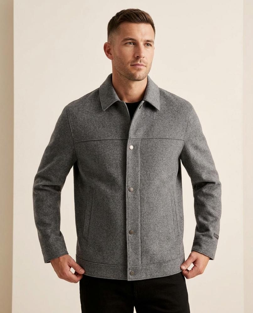 Lands Fashion - Cesut | Wool Snap-Button Jacket Men