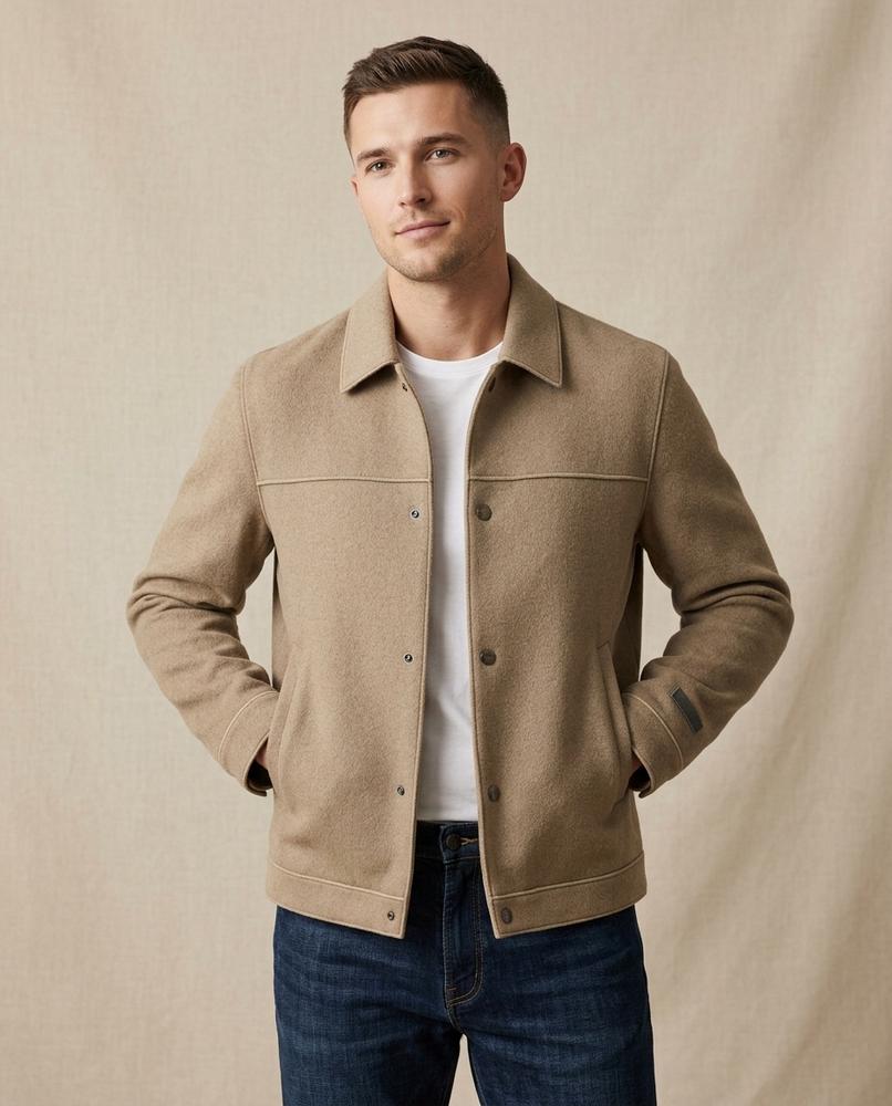 Lands Fashion - Cesut | Wool Snap-Button Jacket Men
